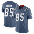 NE.Patriots #85 Hunter Henry Player Blue Limited Rivalries Collection Home Game Odoa Stitched Jerseys