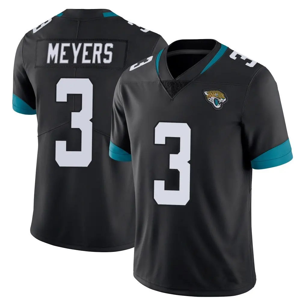 J.Jaguars #3 Jakobi Meyers Player Black Vapor Untouchable Limited Home Game Odoa Stitched Jerseys
