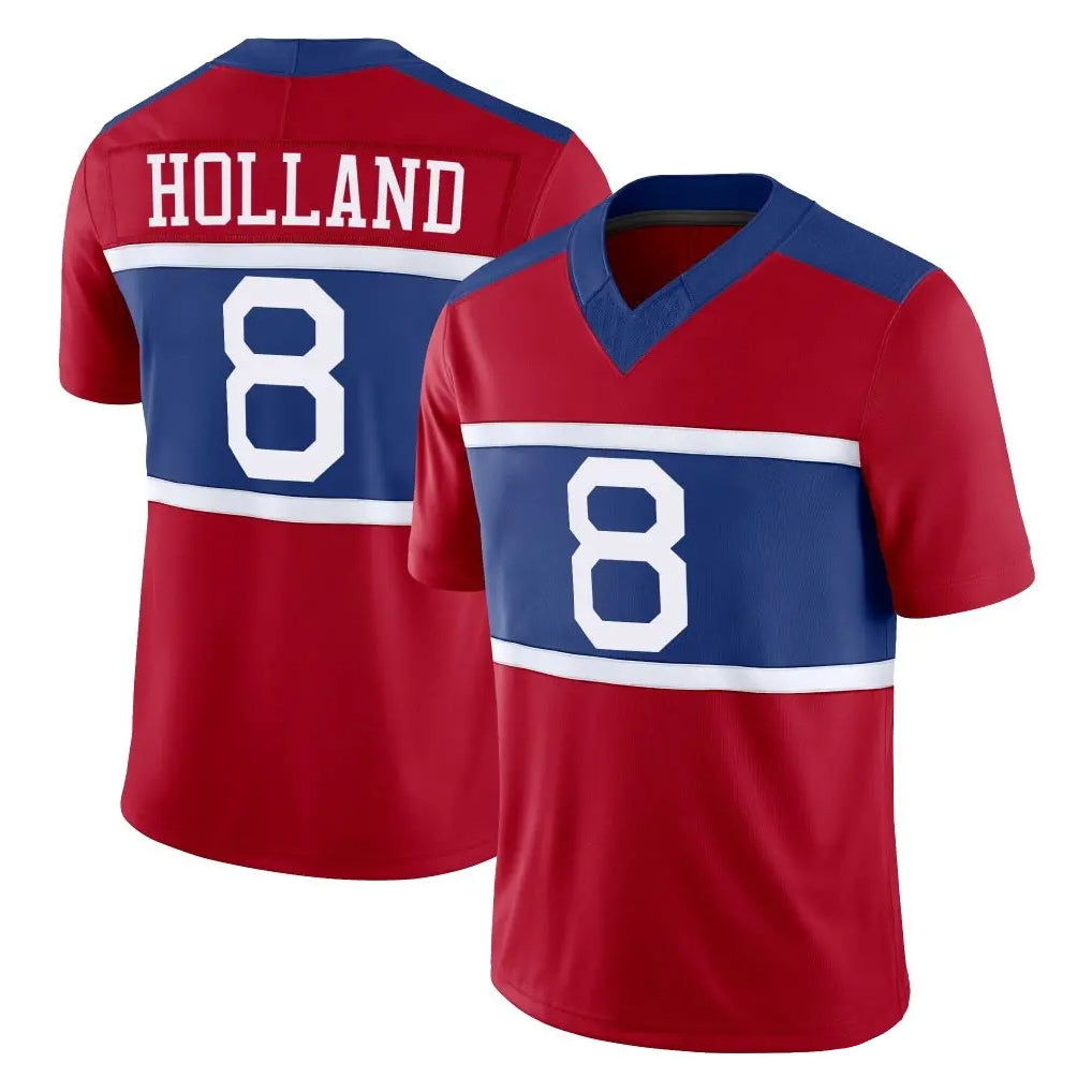 NY.Giants #8 Jevon Holland Player Red Century Vapor F.U.S.E. Home Game Odoa Stitched Jerseys