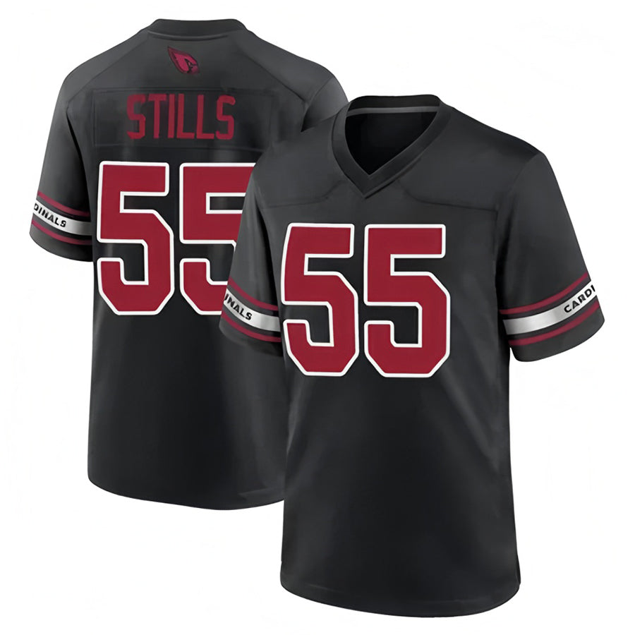 A.Cardinals #55 Dante Stills Player Black Home Game Odoa Stitched Jerseys