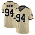 NO.Saints #94 Cameron Jordan Player Gold Limited Vapor F.U.S.E. Home Game Odoa Stitched Jerseys