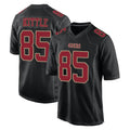 SF.49ers #85 George Kittle Player Black Fashion Home Game Odoa Stitched Jerseys