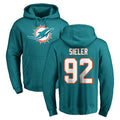 M.Dolphins #92 Zach Sieler Player Aqua LOGO Pullover Hoodies Limited Odoa Stitched Jerseys