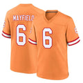 TB.Buccaneers #6 Baker Mayfield Player Orange Throwback Home Game Odoa Stitched Jerseys