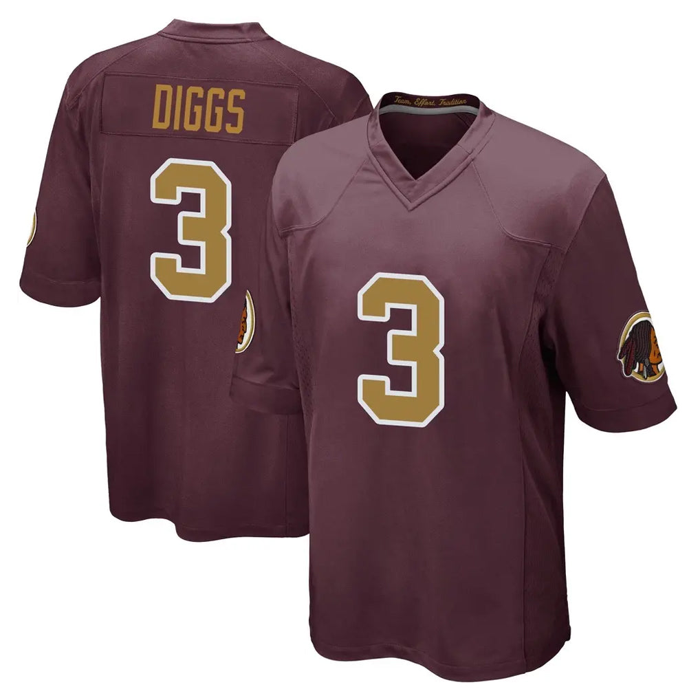W.Commanders #3 Stefon Diggs Player Burgundy Alternate Home Game Odoa Stitched Jerseys