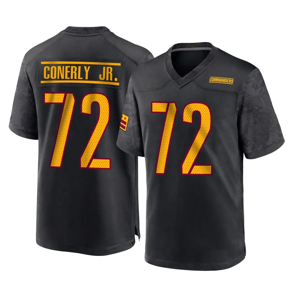 W.Commanders #72 Josh Conerly Jr. Player Black Home Game Odoa Stitched Jerseys