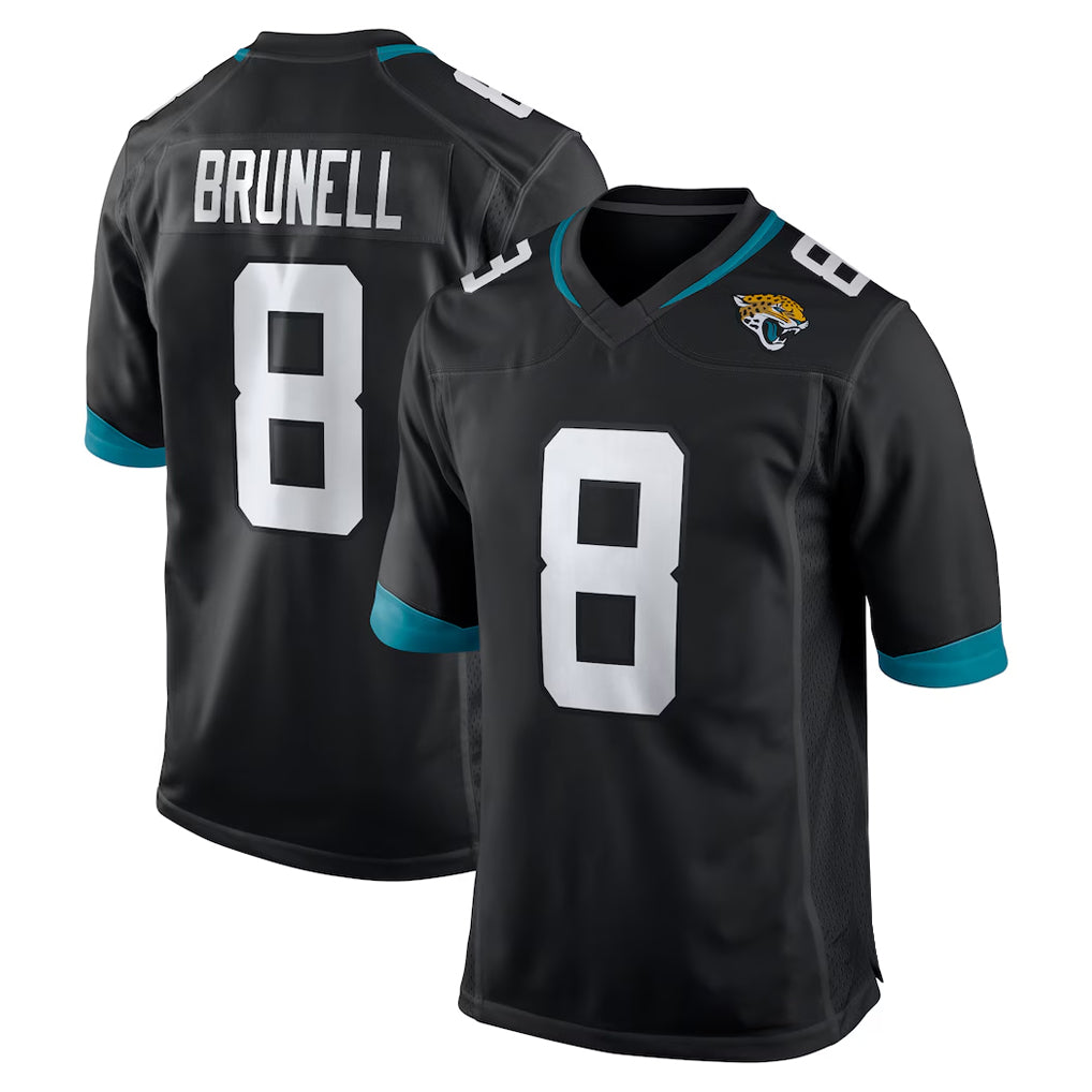 J.Jaguars #8 Mark Brunell?Player Black Home Game Odoa Stitched Jerseys
