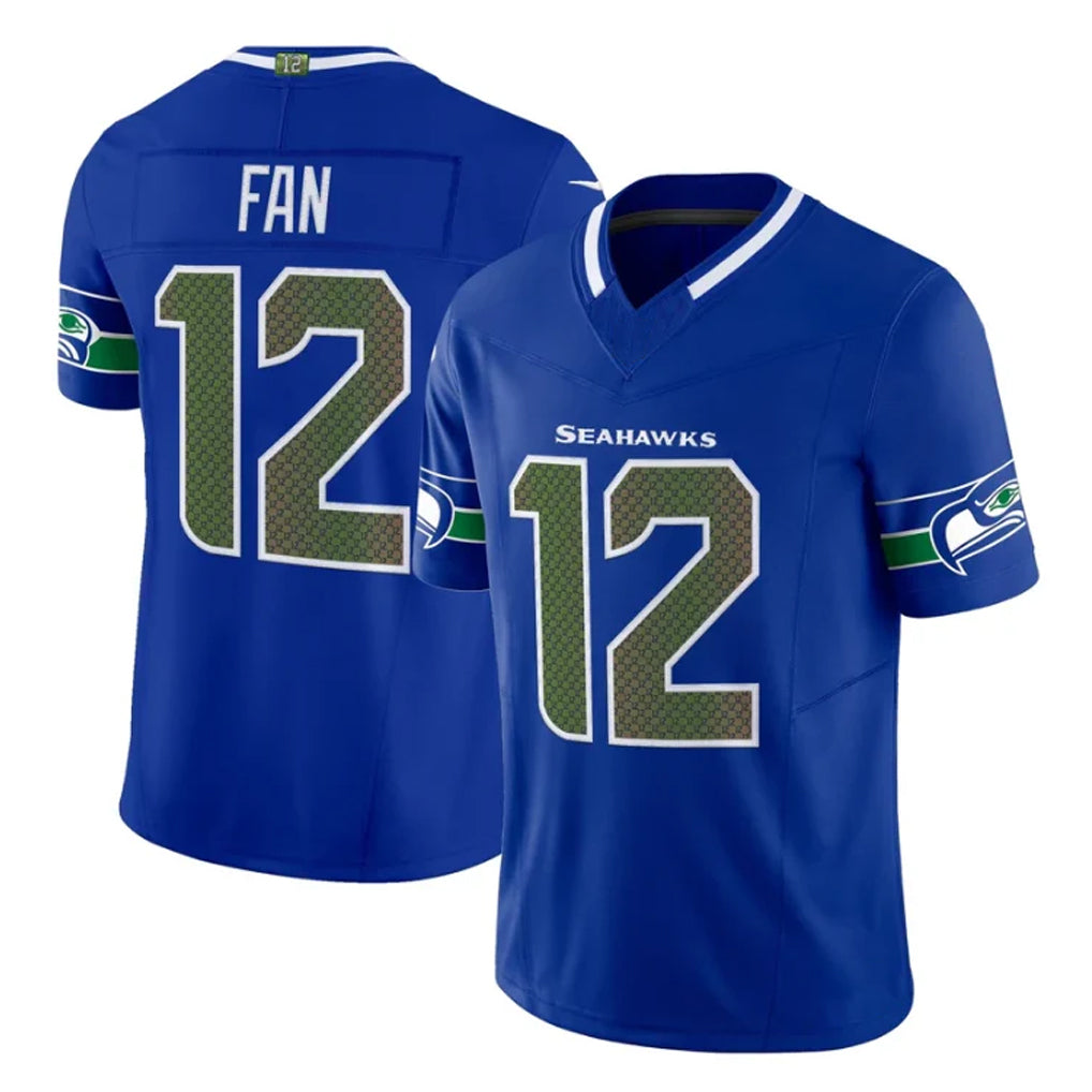 S.Seahawks #12 12th Fan Player Royal Rivalries Vapor Limited Home Game Odoa Stitched Jerseys
