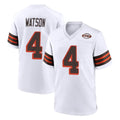 C.Browns #4 Deshaun Watson Player White Alternate Home Game Odoa Stitched Jerseys