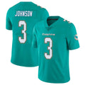 M.Dolphins #3 Chris Johnson Player Aqua Limited Vapor Untouchable Home Game Odoa Stitched Jerseys