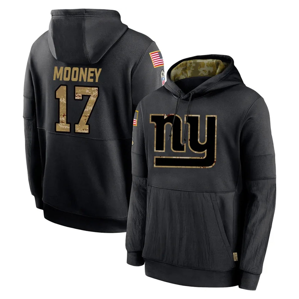 NY.Giants #17 Darnell Mooney Player Black Salute to Service Hoodies Limited Game Odoa Stitched Jerseys