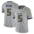 S.Seahawks #5 Jason Myers Player Grey Limited 2025 Rivalries Collection Home Game Odoa Stitched Jerseys