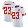 KC.Chiefs #23 Drue Tranquill Player White Limited Vapor Untouchable Home Game Odoa Stitched Jerseys