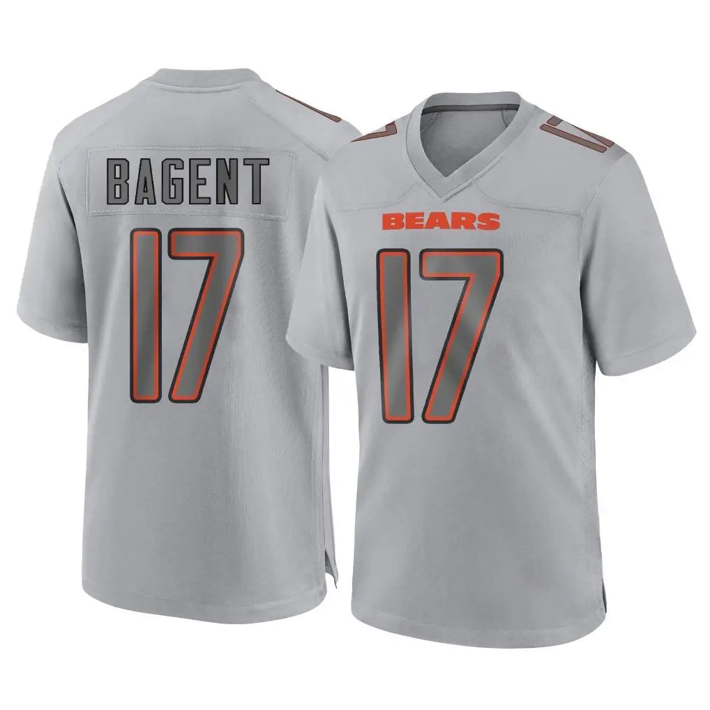 C.Bears #17 Tyson Bagent Player Gray Atmosphere Fashion Game Odoa Stitched Jerseys