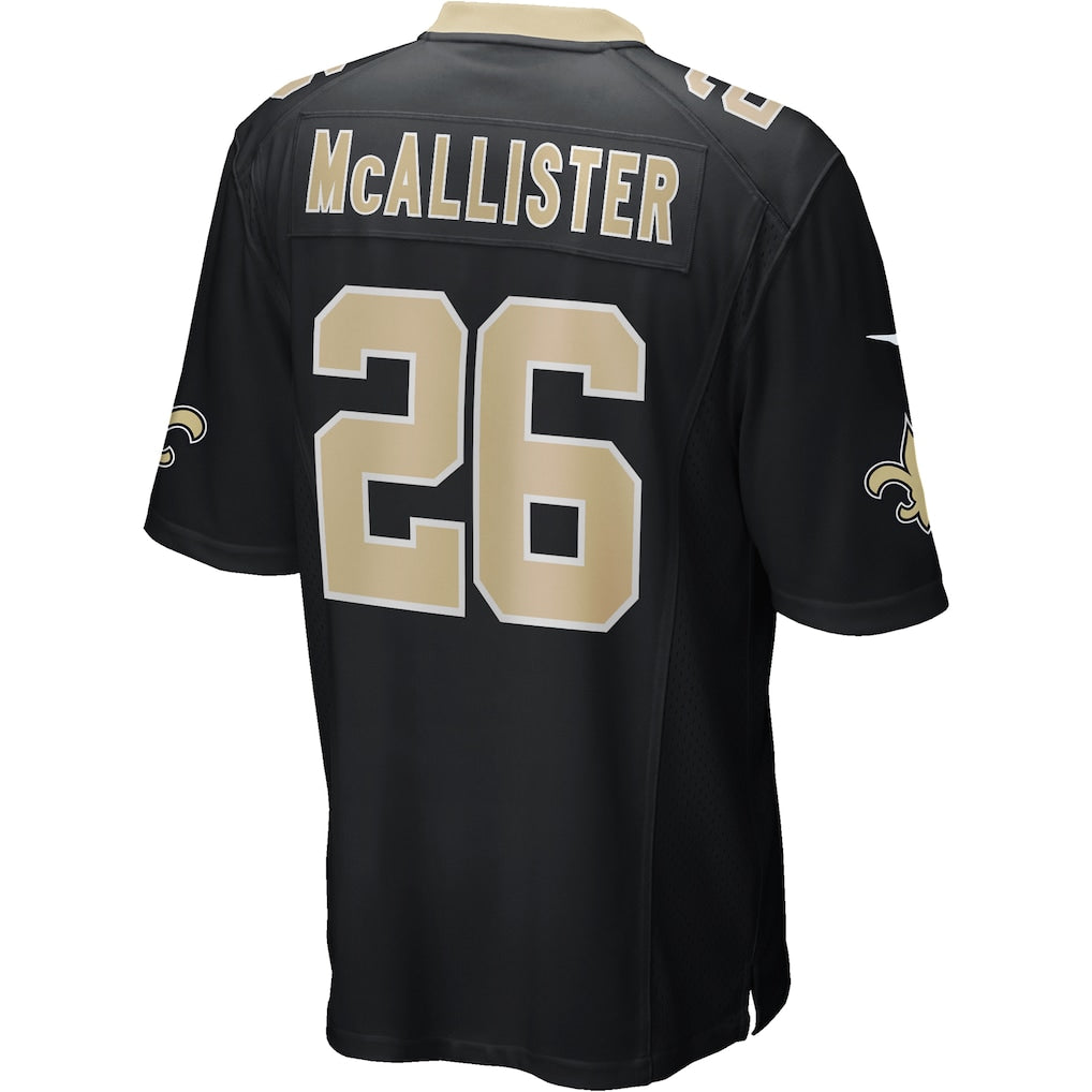 Odoa NO.Saints #26 Deuce McAllister Black Game Retired Player Jersey