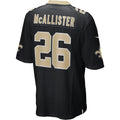 Odoa NO.Saints #26 Deuce McAllister Black Game Retired Player Jersey