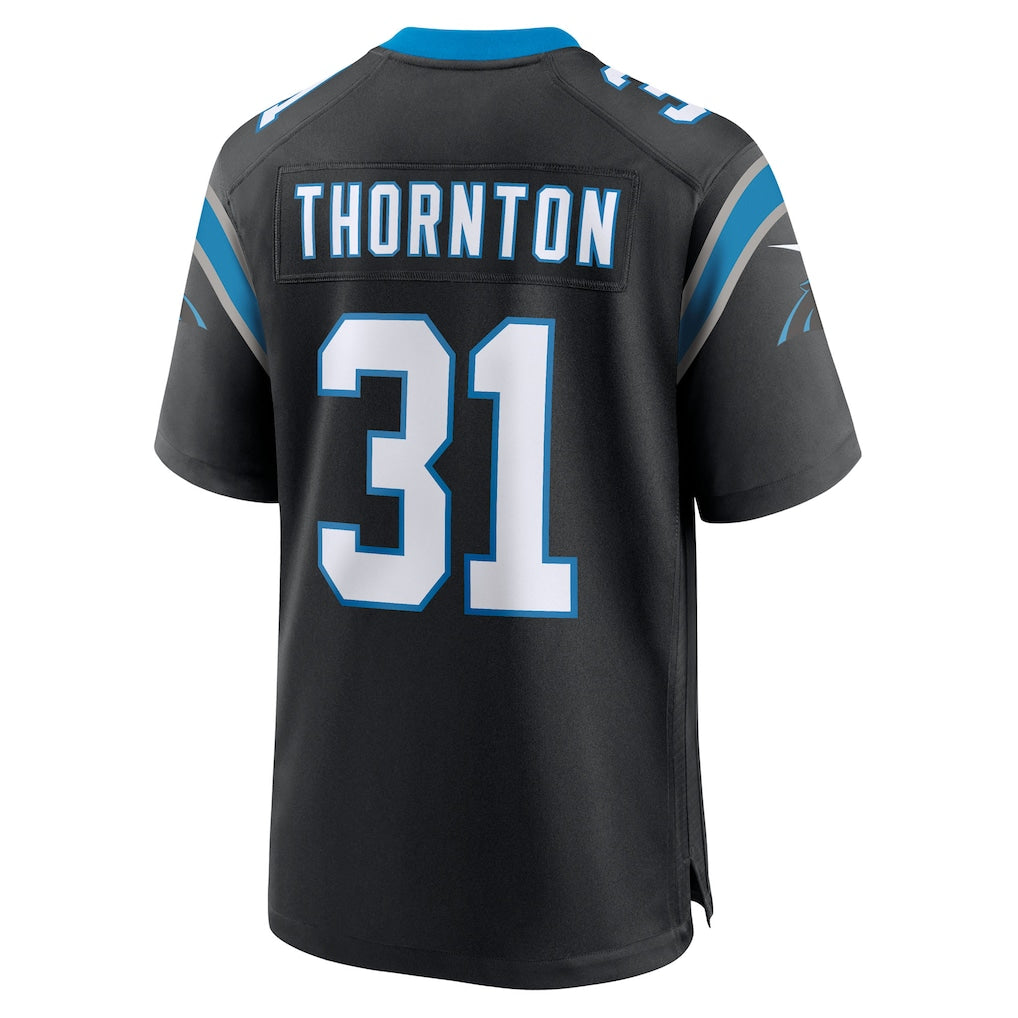 Odoa C.Panthers #31 Corey Thornton Black Team Game Jersey