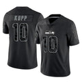 S.Seahawks #10 Cooper Kupp Player Black Limited Reflective Home Game Odoa Stitched Jerseys