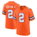 D.Broncos #2 Pat Surtain II Player Orange Alternate Collection Throwback Game Odoa Stitched Jerseys