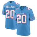 T.Titans #20 Tony Pollard Player Light Blue 2026 Game Home Odoa Stitched Jerseys