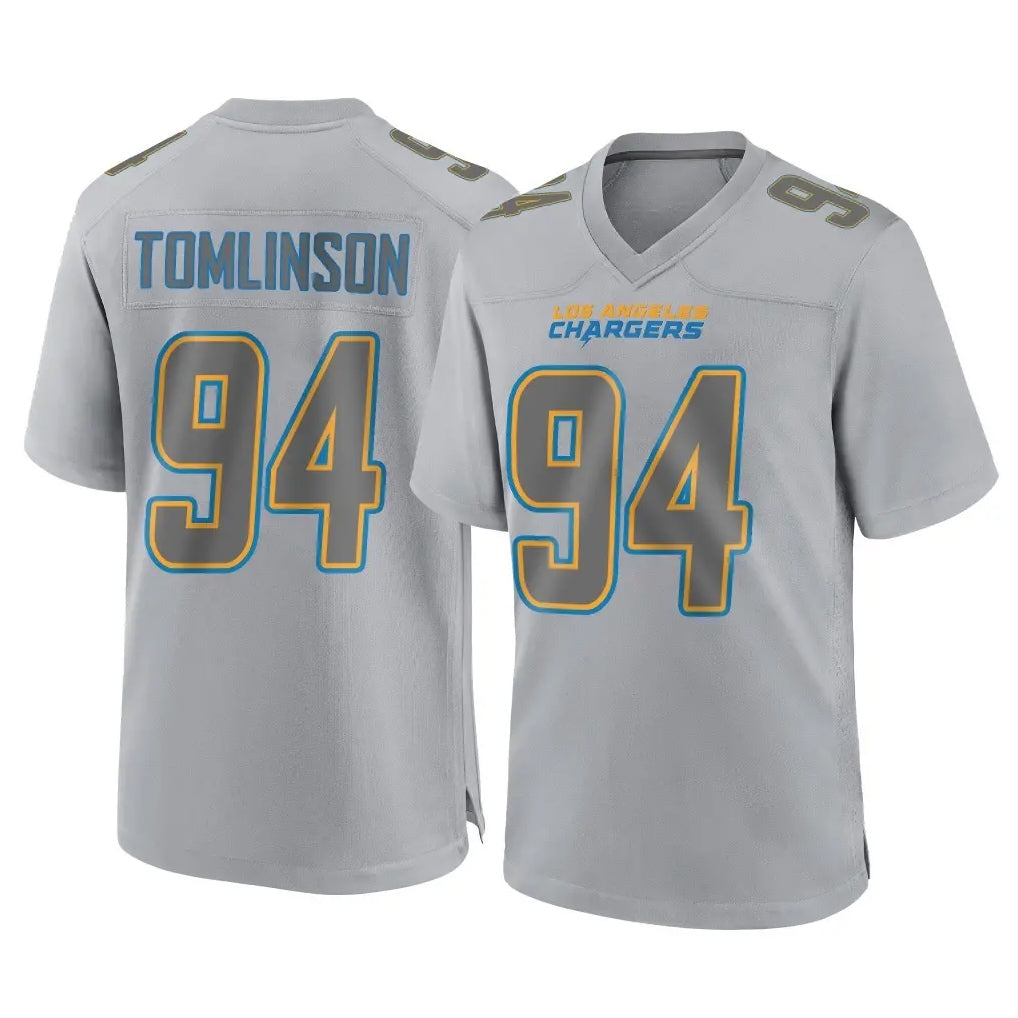 LA.Chargers #94 Dalvin Tomlinson Player Gray Atmosphere Fashion Home Game Odoa Stitched Jerseys