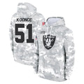 LV.Raiders #51 Malcolm Koonce Player Arctic Camo Salute to Service Hoodies Limited Game Odoa Stitched Jerseys