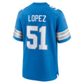 Odoa D.Lions #51 Roy Lopez Blue Team Game Jersey