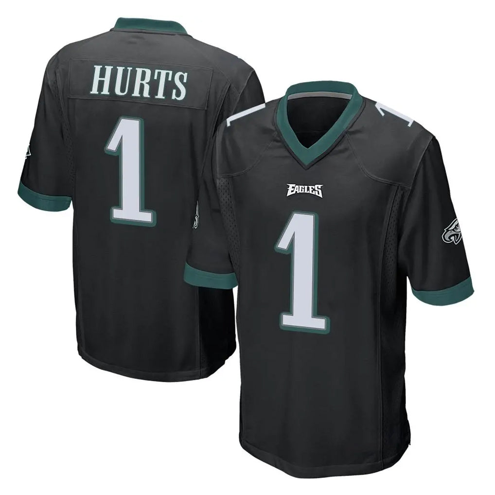 P.Eagles #1 Jalen Hurts Player Black Home Game Odoa Stitched Jerseys