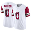W.Commanders #0 Mike Sainristil Player White Vapor F.U.S.E. Limited Home Game Odoa Stitched Jerseys