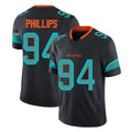 M.Dolphins #94 Jordan Phillips Player Black Limited Pitch Rivalries Collection Home Game Odoa Stitched Jerseys
