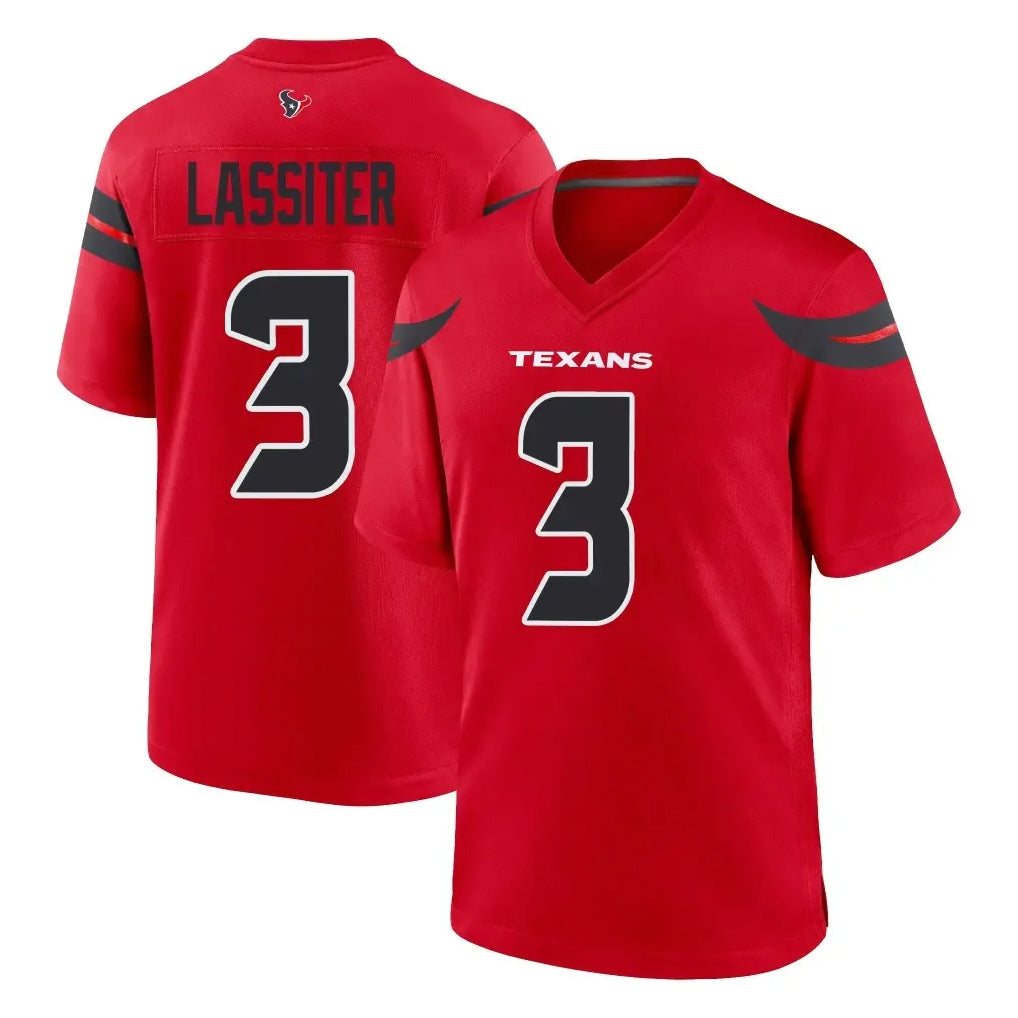 H.Texans #3 Kamari Lassiter Player Red Alternate Home Game Odoa Stitched Jerseys
