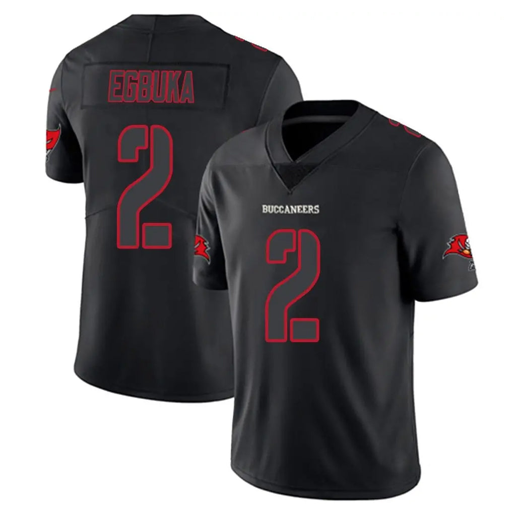 TB.Buccaneers #2 Emeka Egbuka Player Black Impact Limited Home Game Odoa Stitched Jerseys