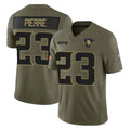 M.Vikings #23 James Pierre Player Olive 2025 Salute To Service Limited Game Odoa Stitched Jerseys