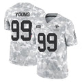 NO.Saints #99 Chase Young Player Arctic Camo Salute To Service Limited Game Odoa Stitched Jerseys