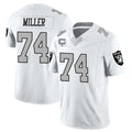LV.Raiders #74 Kolton Miller Player White Vapor Limited Home Game Odoa Stitched Jerseys