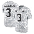 C.Panthers #3 Princely Umanmielen Player Arctic Camo Salute to Service Limited Game Odoa Stitched Jerseys