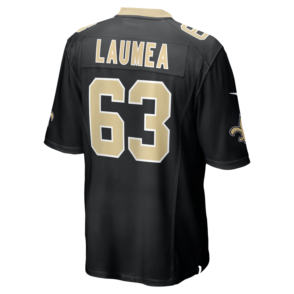 Odoa NO.Saints #63 Sataoa Laumea Black Team Game Jersey