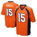 D.Broncos #15 Nik Bonitto Player Orange Color Home Game Odoa Stitched Jerseys