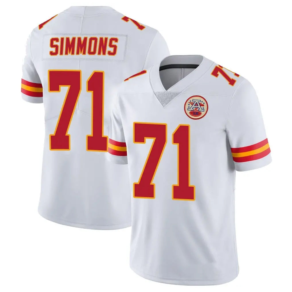 KC.Chiefs #71 Josh Simmons Player White Limited Vapor Untouchable Home Game Odoa Stitched Jerseys