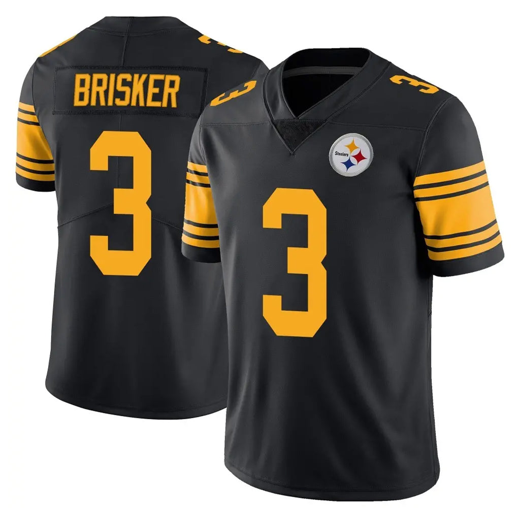 P.Steelers #3 Jaquan Brisker Player Black Limited Color Rush Home Game Odoa Stitched Jerseys