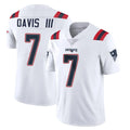 NE.Patriots #7 Carlton Davis III Player White Vapor Untouchable Home Game Odoa Stitched Jerseys