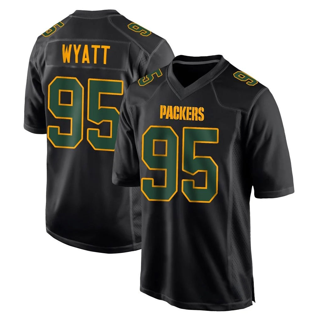 GB.Packers #95 Devonte Wyatt Player Black Fashion Home Game Odoa Stitched Jerseys
