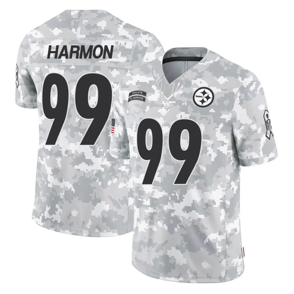 P.Steelers #99 Derrick Harmon Player Arctic Camo Limited Salute To Service Home Game Odoa Stitched Jerseys