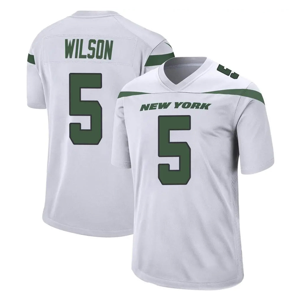 NY.Jets #5 Garrett Wilson Player White Spotlight Home Game Odoa Stitched Jerseys