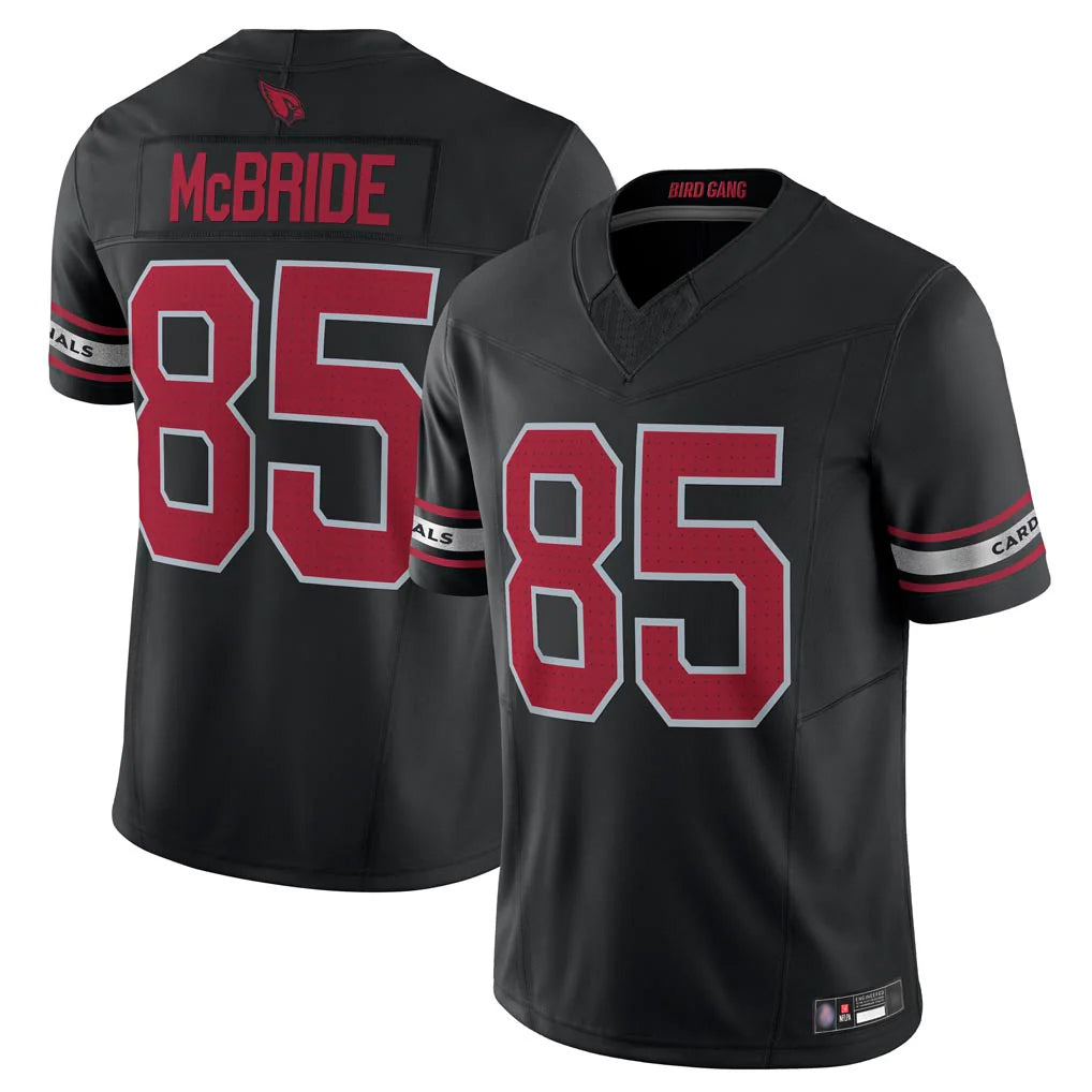 A.Cardinals #85 Trey McBride Player Black Vapor F.U.S.E. Limited Home Game Odoa Stitched Jerseys