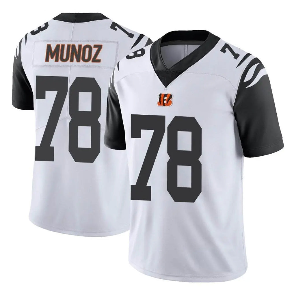 C.Bengals #78 Anthony Munoz Player White Color Rush Vapor Untouchable Limted Home Game Odoa Stitched Jerseys