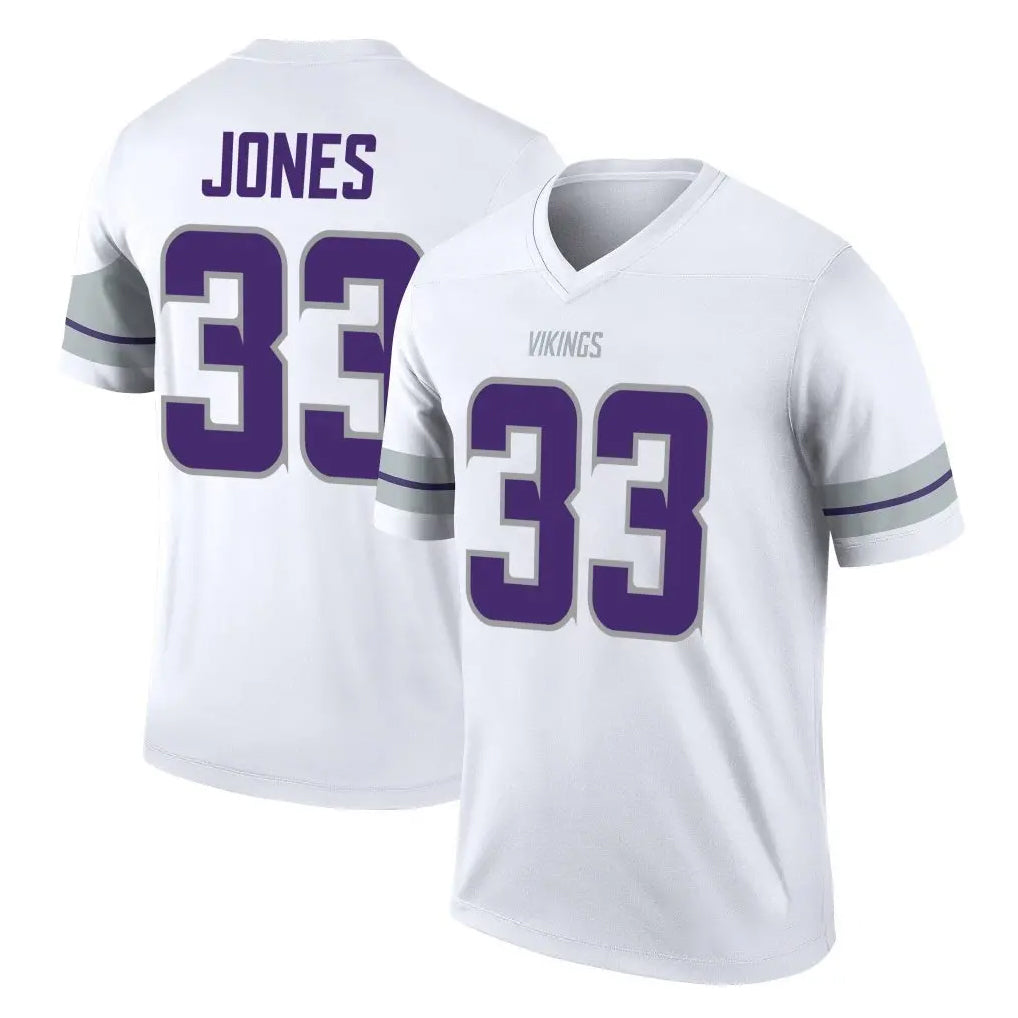 M.Vikings #33 Aaron Jones Sr. Player White Alternate Legend Home Game Odoa Stitched Jerseys