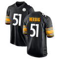 P.Steelers #51 Nick Herbig Player Black Home Game Odoa Stitched Jerseys