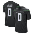NY.Jets #0 Braelon Allen Player Stealth Black Home Game Odoa Stitched Jerseys