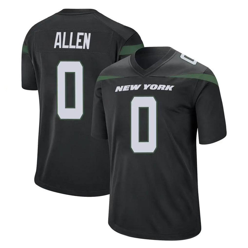 NY.Jets #0 Braelon Allen Player Stealth Black Home Game Odoa Stitched Jerseys
